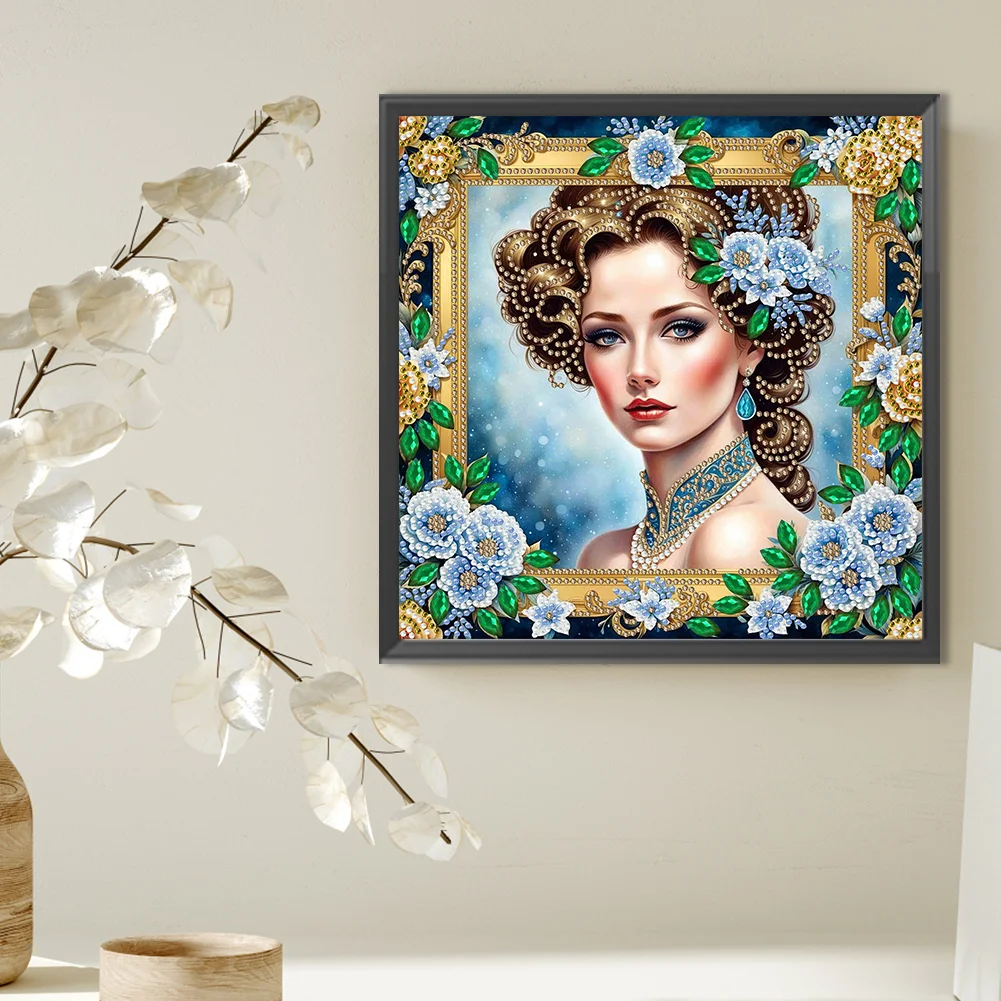 Diamond Painting - Partial Special Shaped Drill - Fashion Lady(Canvas|30*30cm)