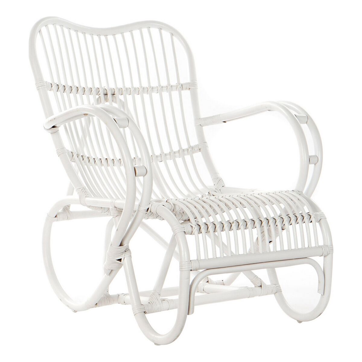 Rocking Chair DKD Home Decor White 75 x 85 x 85 cm