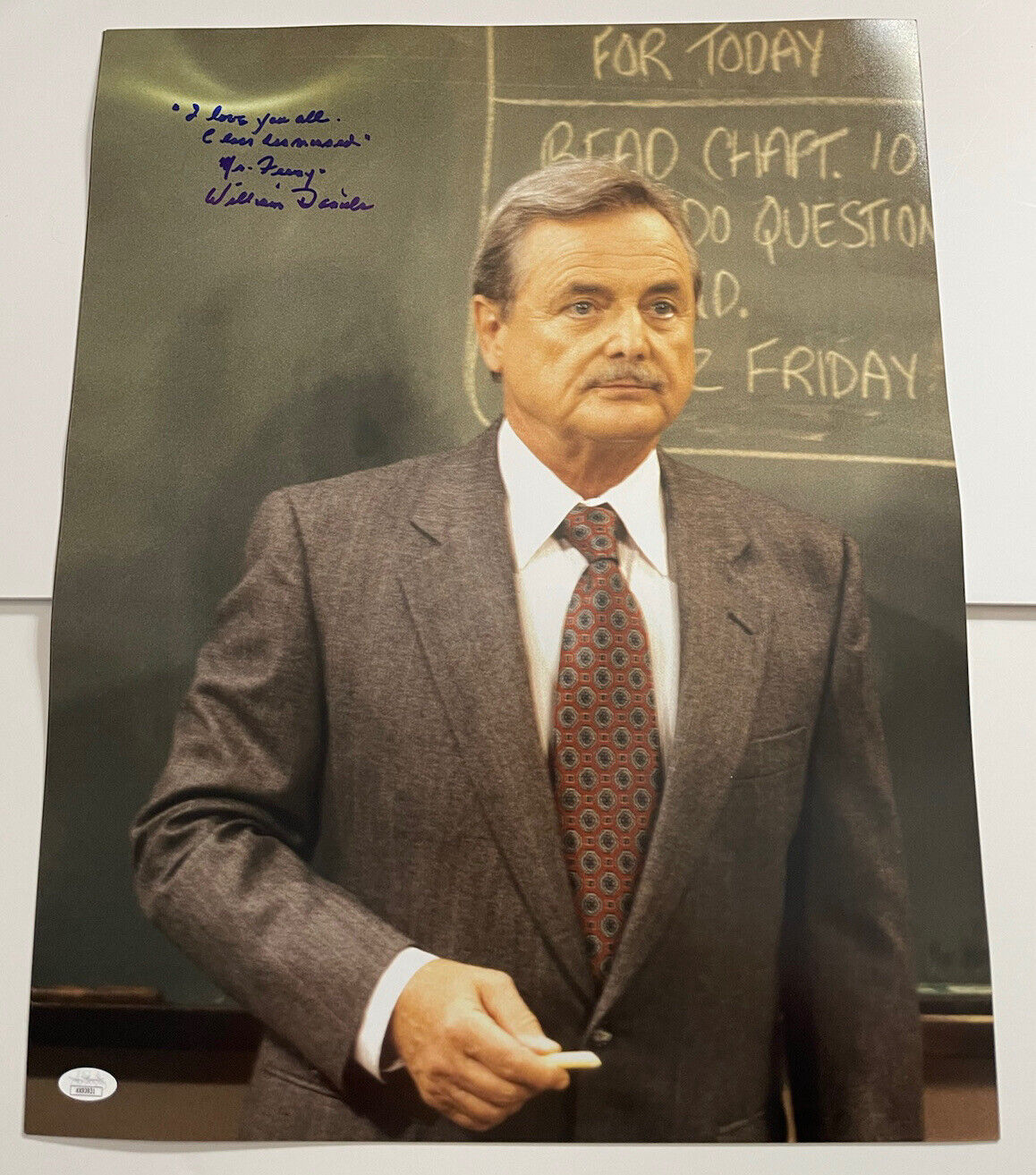 William Daniels Signed BOY MEETS WORLD Mr FEENY 16x20 Photo Poster painting Autograph JSA COA