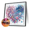 Notes coeur fleur-sp&eacute;cial forme diamant peinture-30*30cm