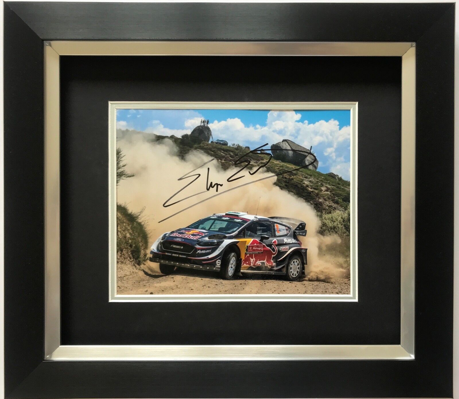 ELFYN EVANS HAND SIGNED FRAMED Photo Poster painting DISPLAY FORD FIESTA RALLY 4.