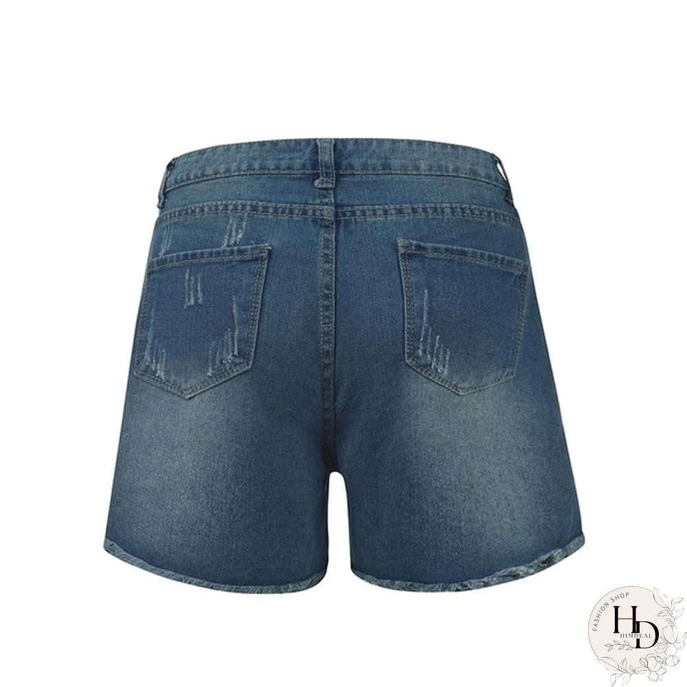 Women Fashion Ripped Denim Shorts Casual Summer Slim Short Jeans Legging Pant Plus Size S-