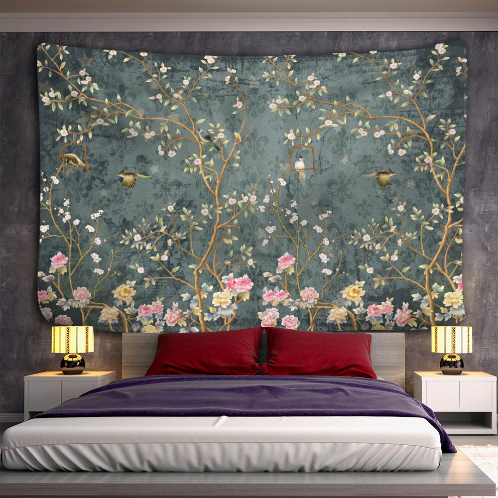

Wall Tapestry - Flower Bird Oil Painting-150*130cm, 501 Original