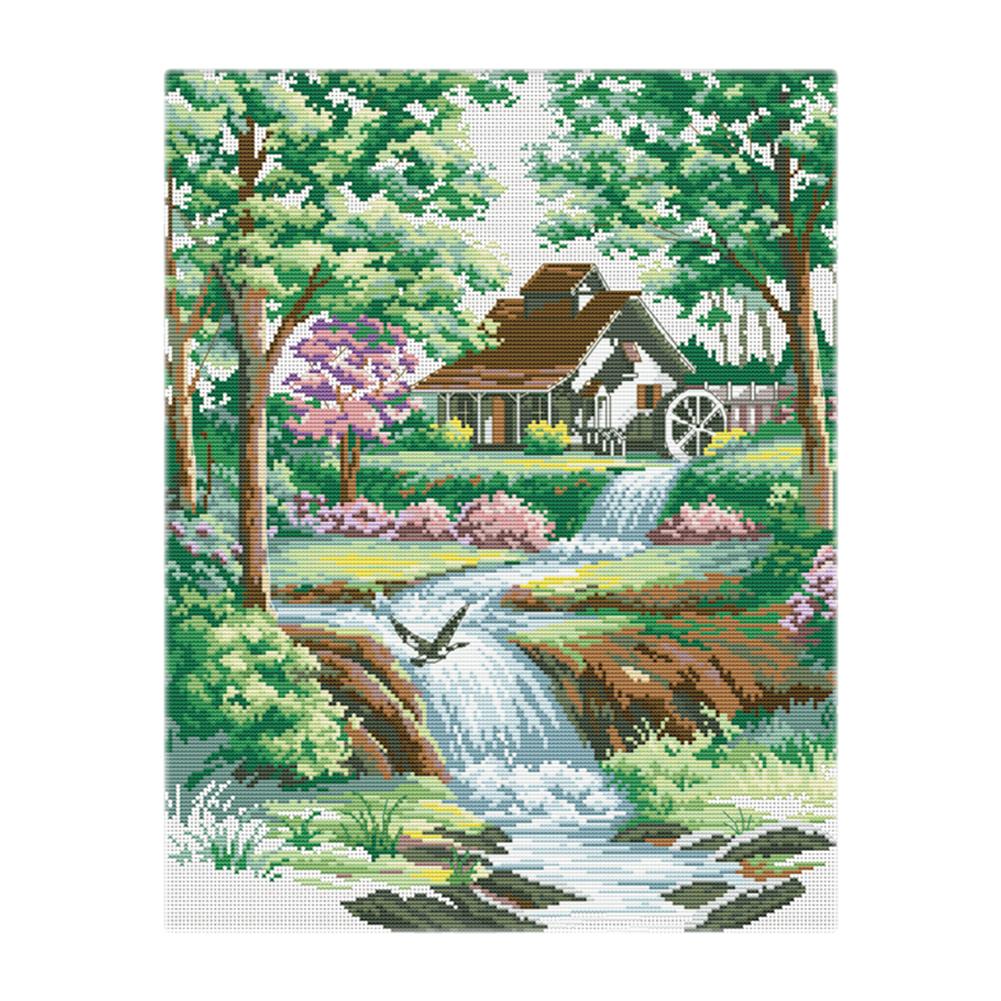

Forest Lodge - 11CT Stamped Cross Stitch - 49*60cm, 501 Original