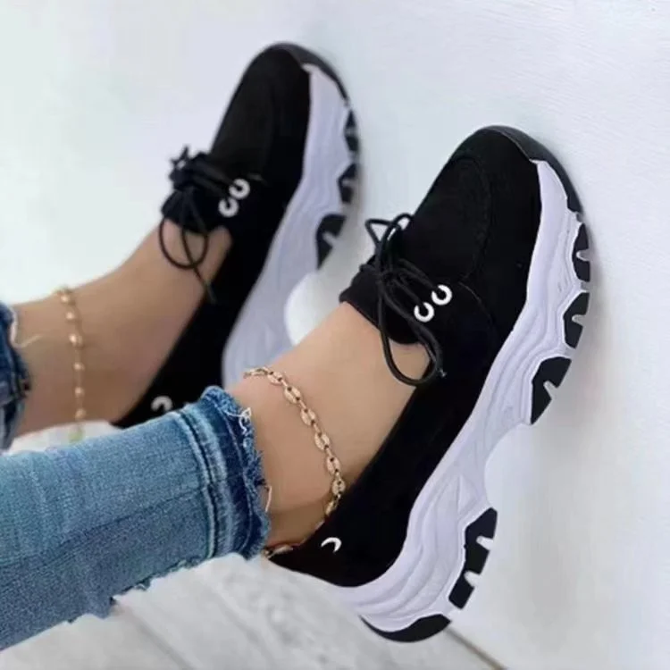 Breakj Breakj Casual Single-Shoe Women 2025 Spring And Autumn New Round Head Thick Bottom Low Help With Flat-Soled Casual Shoes