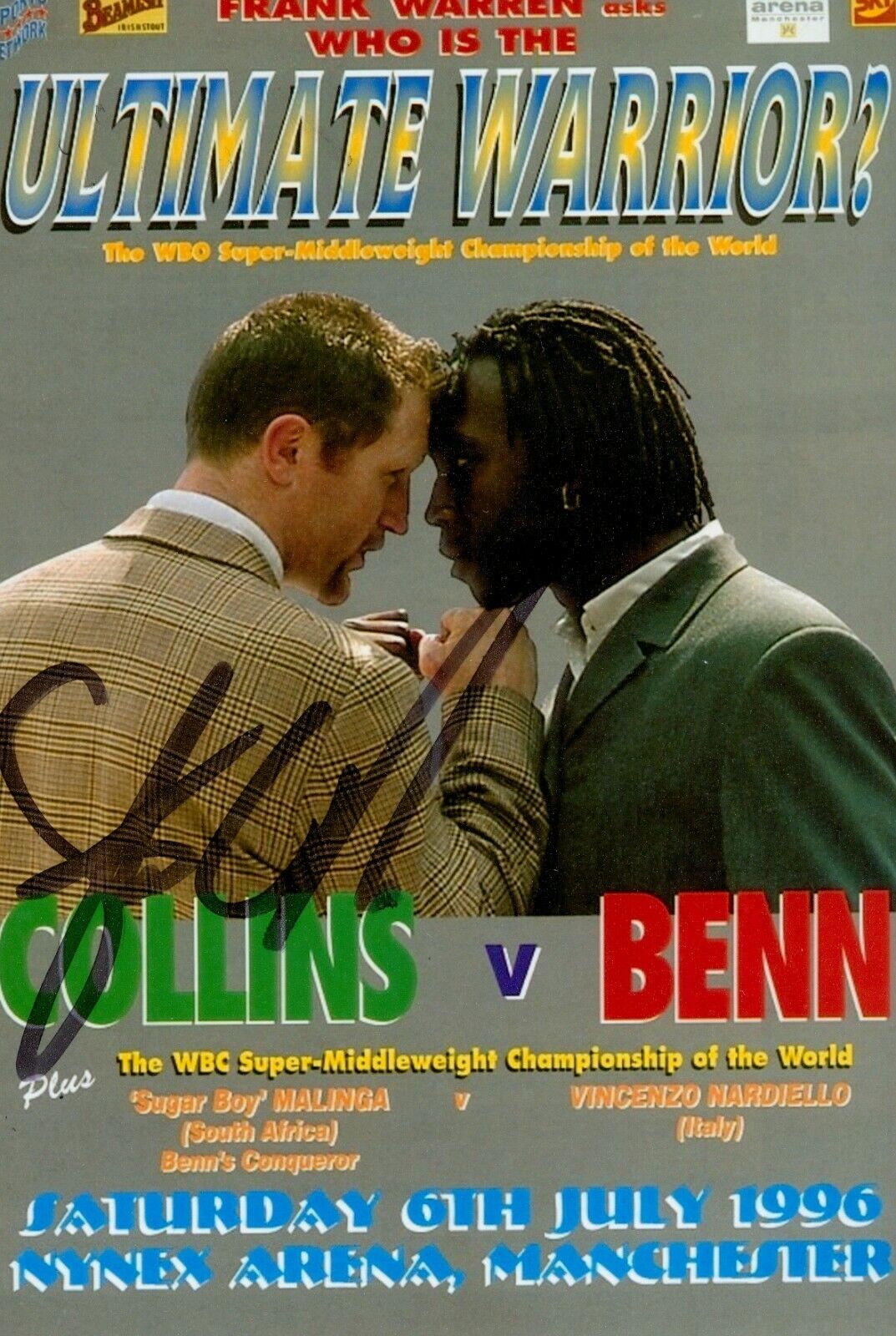 Steve Onion Collins Hand Signed 6x4 Photo Poster painting Boxing Celtic Warrior Autograph + COA