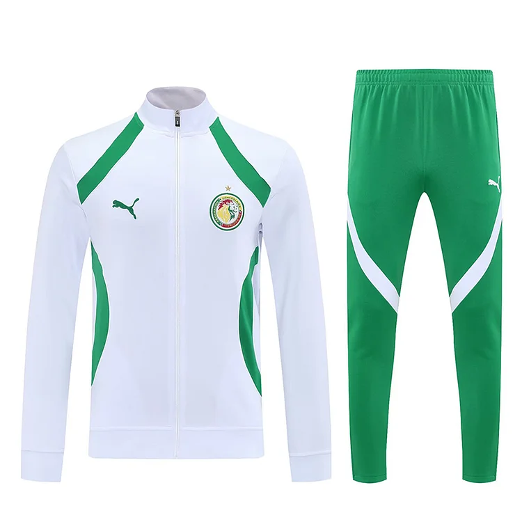 2025 Senegal National Team White/Green Training Jacket Set