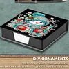 Diamond Painting Snowman Leather Notecard Box Gem Art Sticky Note Holder