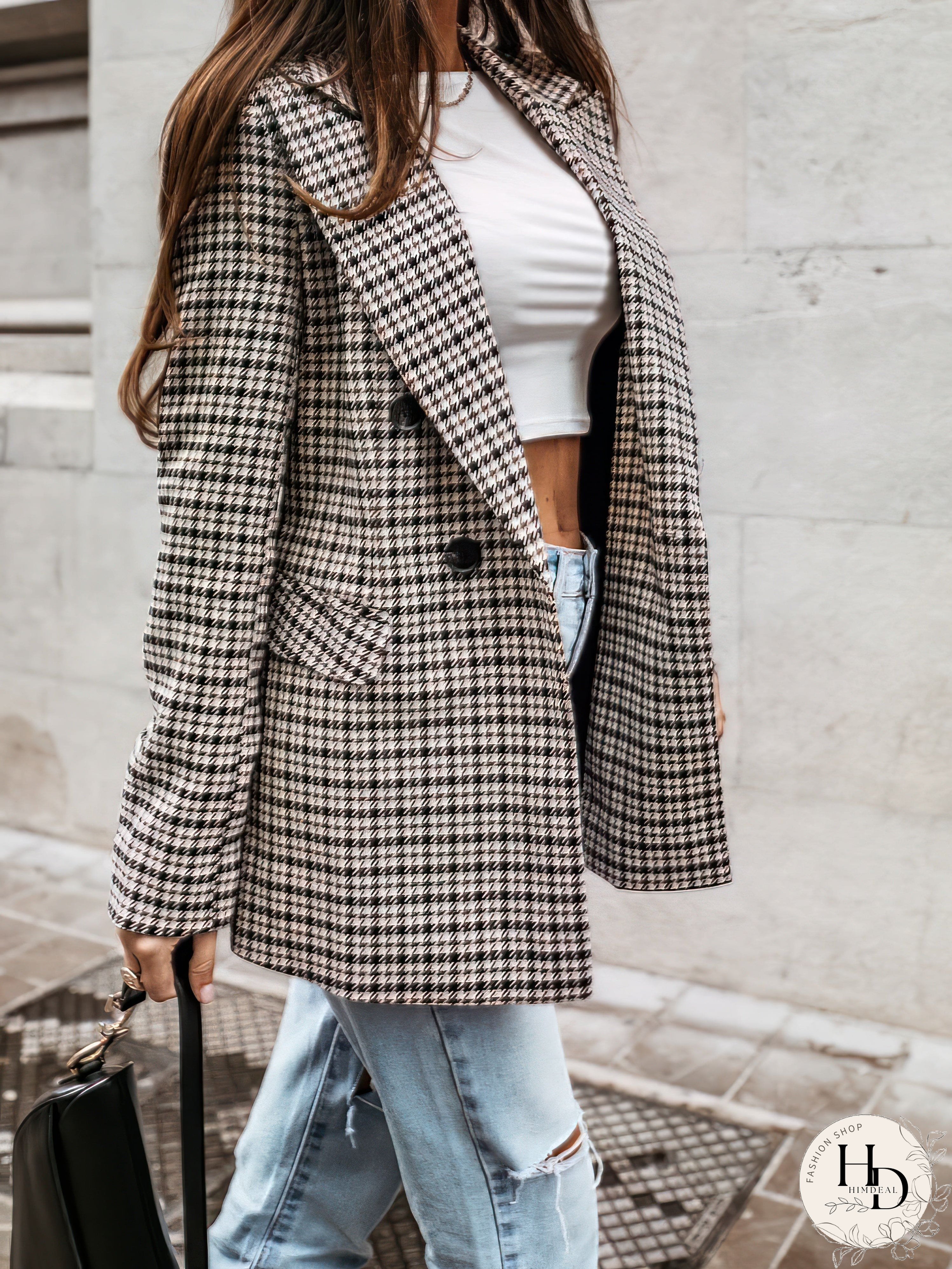 Women's Plaid Blazer