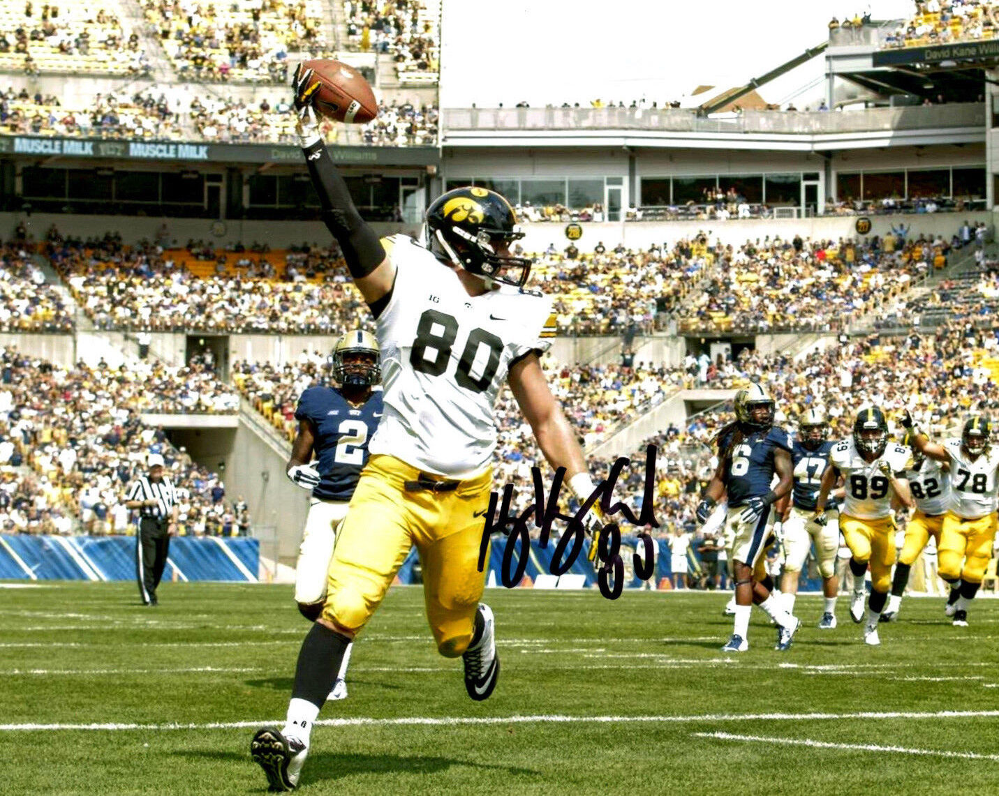 Henry Krieger-Coble Iowa Hawkeyes signed autographed 8x10 football Photo Poster painting HAWKS g