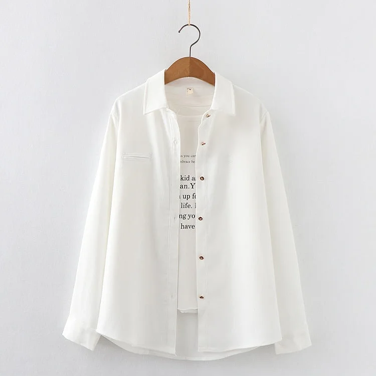 Exquisite Solid Color Women's Shirt 2021Spring New Casual Design Sense Blouses and Tops Young Style Lady Long Sleeve Blouse