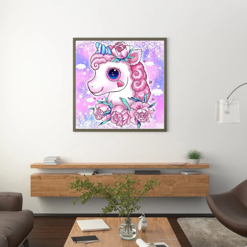 Full Round Diamond Painting 30*30cm - Unicorn