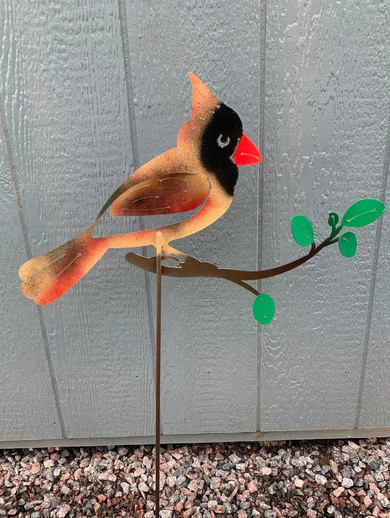 🐦Metal Male and Female Cardinals