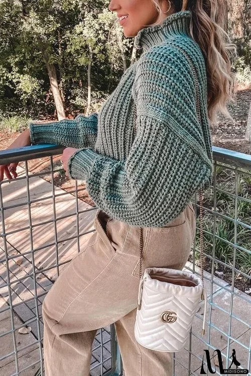 MidiSono - High Collar Sweater