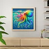 Pieuvre color&eacute;e-perceuse ronde peinture diamant-40*40cm