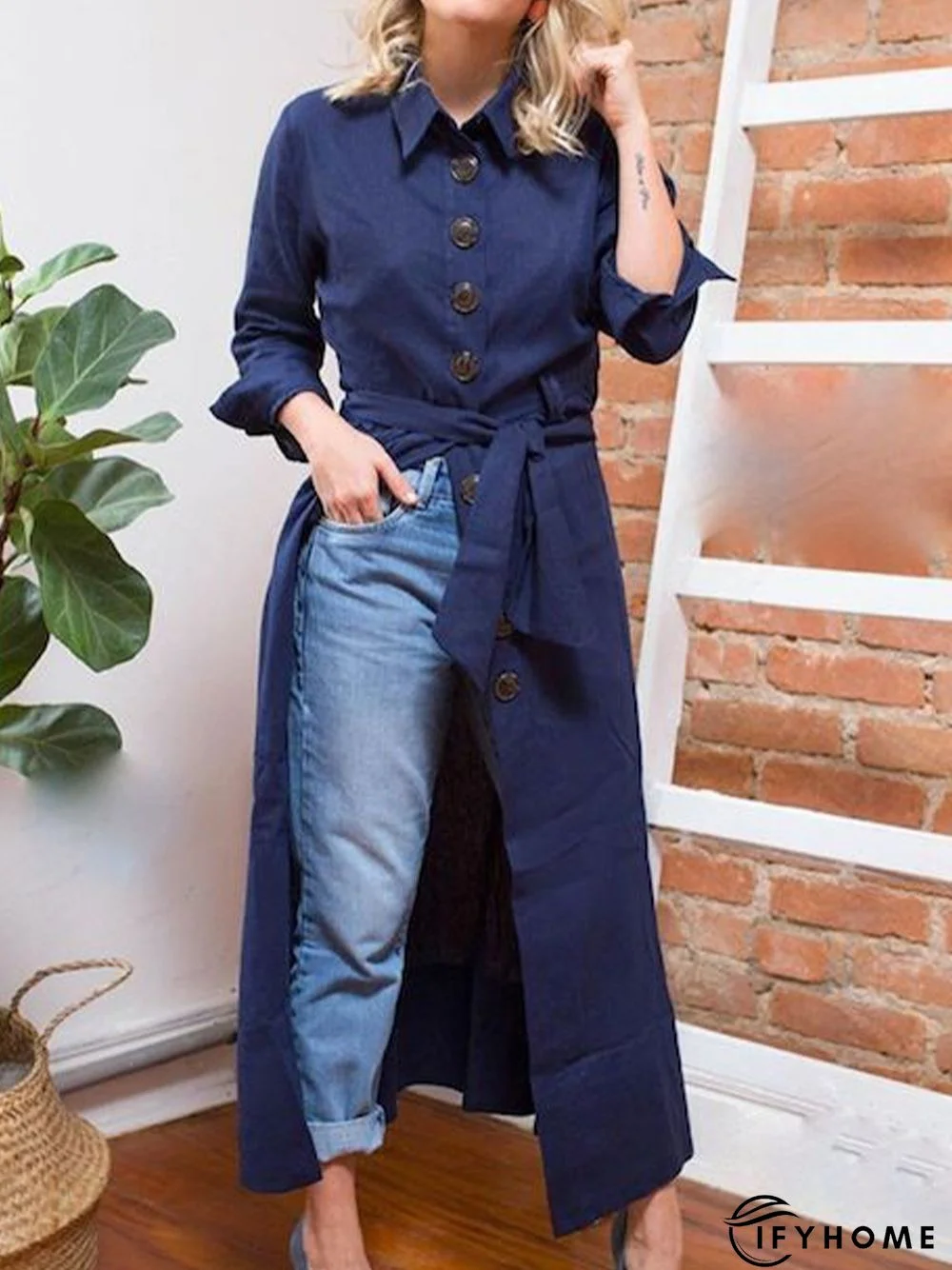 Shift Long Sleeve Casual Maxi Dress | IFYHOME