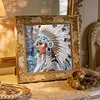 Native American Girl Partial Drill Diamond Painting Kit 30x30cm Special Shaped Rhinestones DIY Craft for Adults Beginners Home Decor