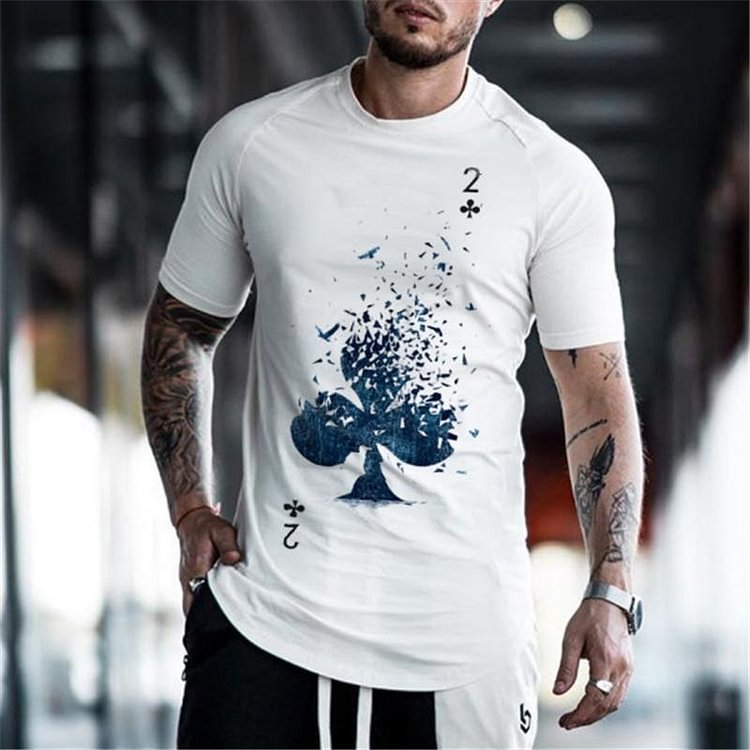 Casual Poker Print T-Shirt