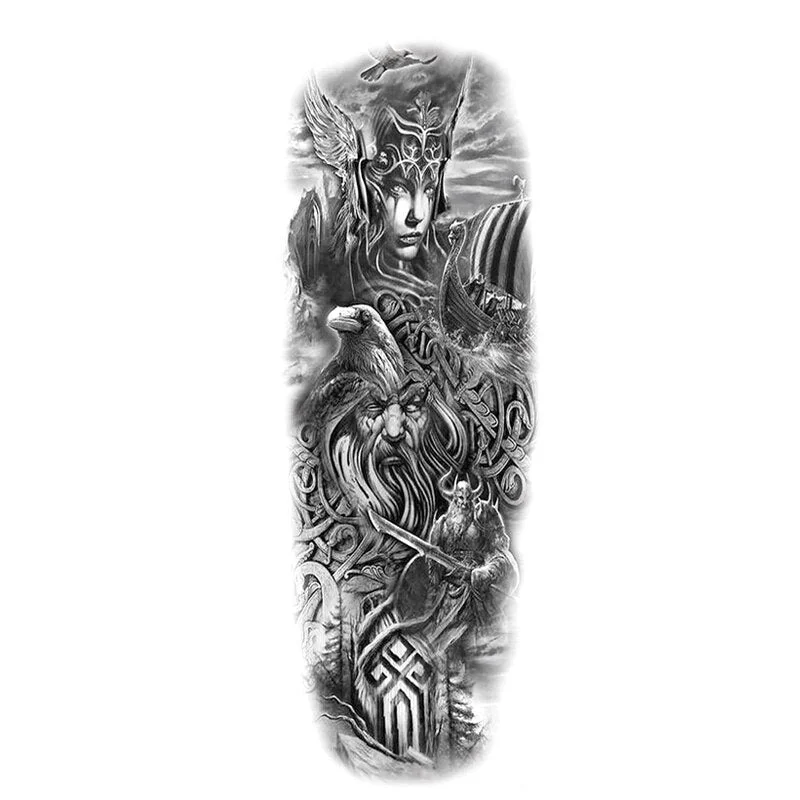Waterproof Large Arm Temporary Tatoo Sticker Supernatural Fake Animal Stickers For Men Body Art Temporary Tattoo Skeleton Hand