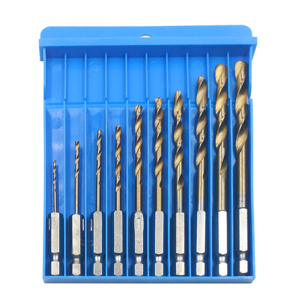 

10pcs 1.5-6mm Woodworking Hex Shank HSS Twist Drill Bits Set Power Tools, 501 Original