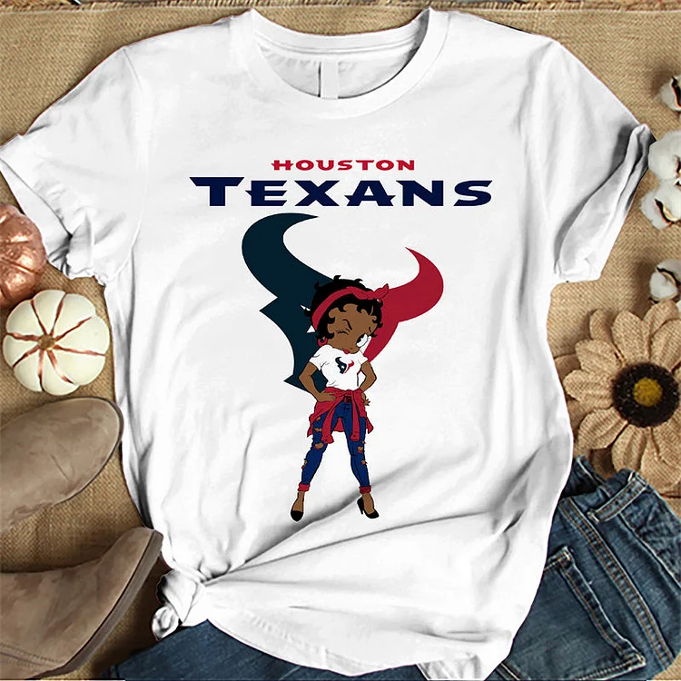 Houston Texans Women's White Relaxed T-Shirt