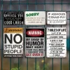 6pcs - Warning - Vintage Metal Signs(12*16Inch)