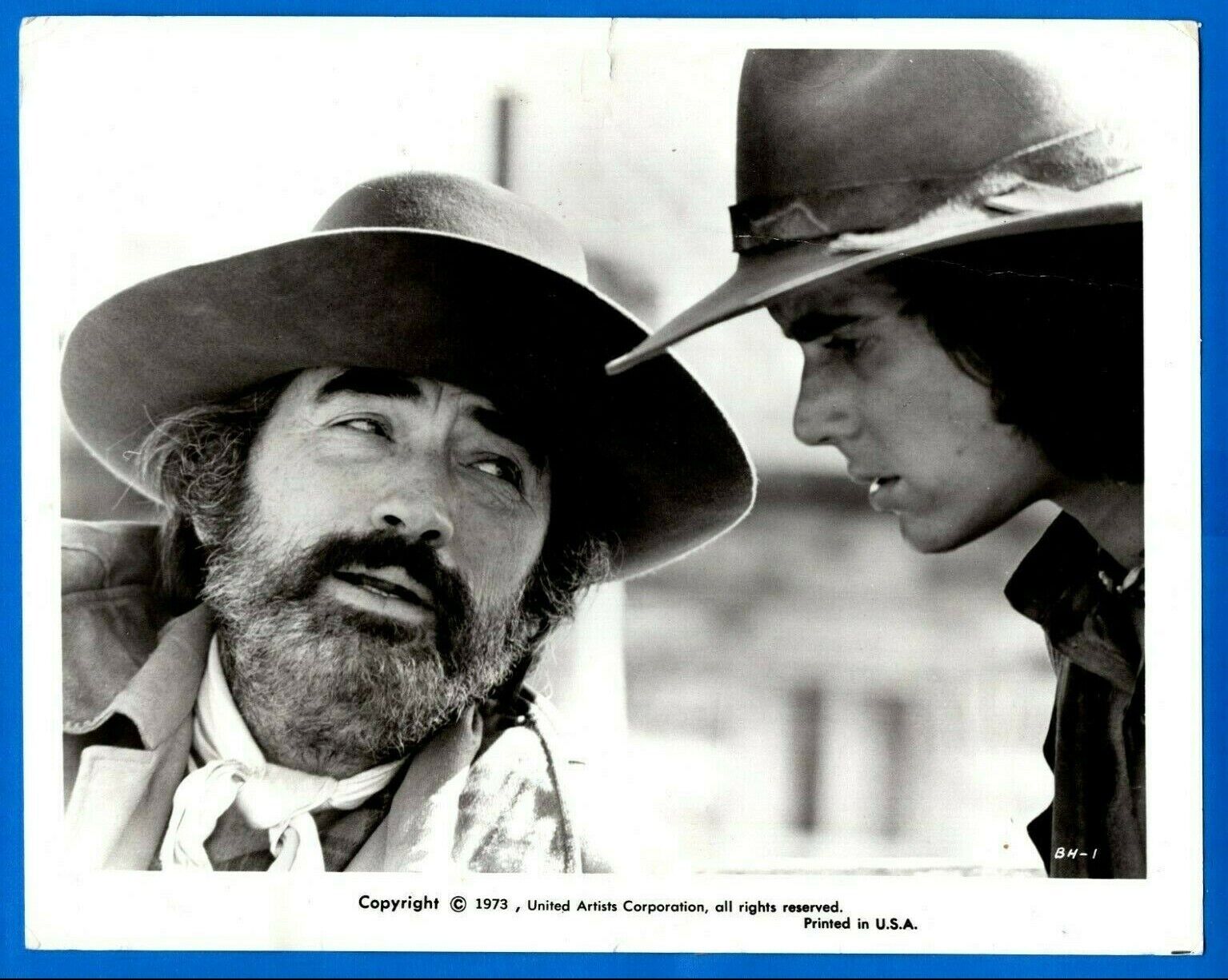 GREGORY PECK DESI ARNAZ JR Vintage 8x10 Promo Press Photo Poster painting 1973 BILLY TWO HATS