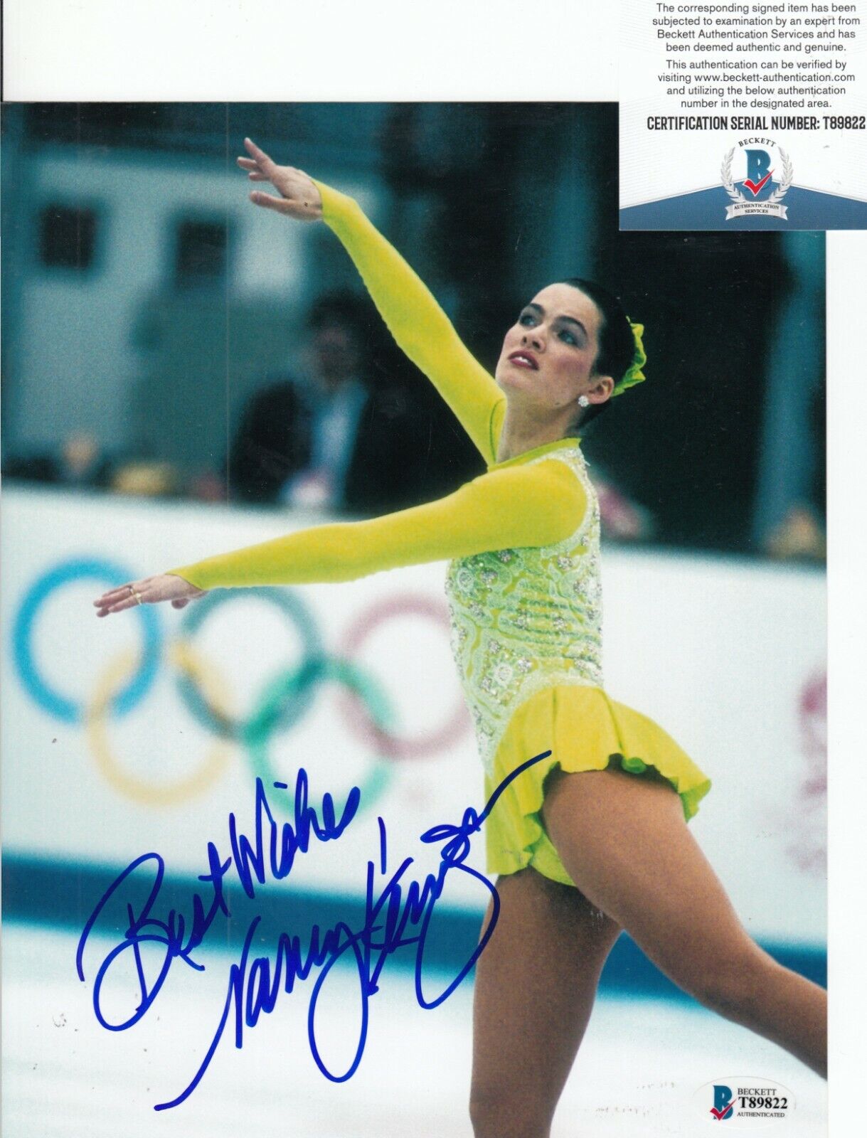 NANCY KERRIGAN signed (FIGURE SKATING) HOF 8X10 Photo Poster painting BECKETT BAS T89822