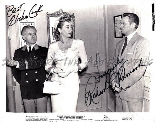 ELISHA COOK JR & RICHARD WIDMARK Dual AUTOGRAPHED SIGNED Vintage 8x10 Photo Poster painting 1952