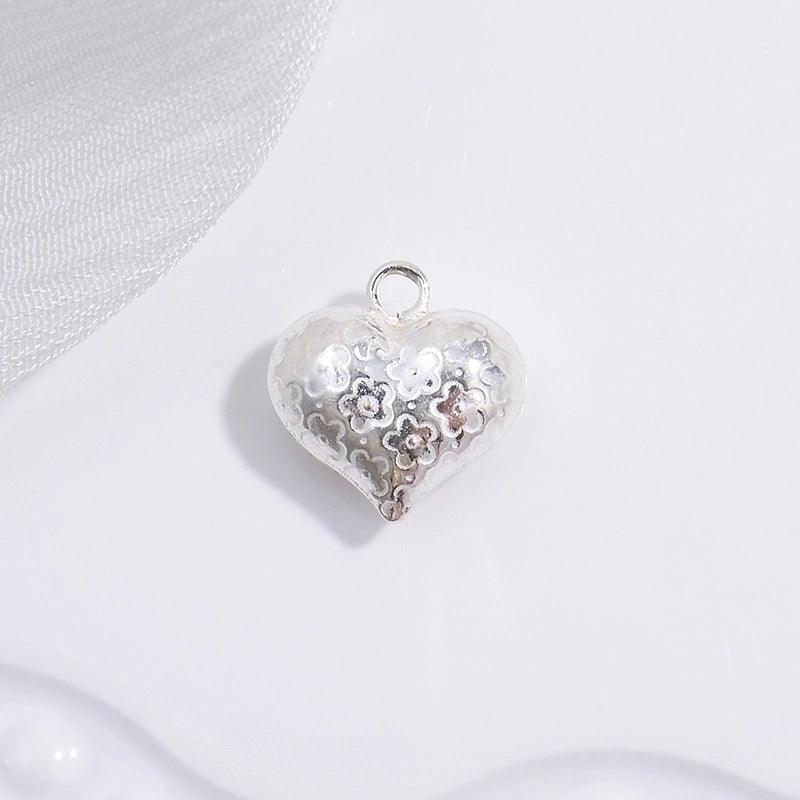 1 Piece 925 Sterling Silver Heart Shape Pendant