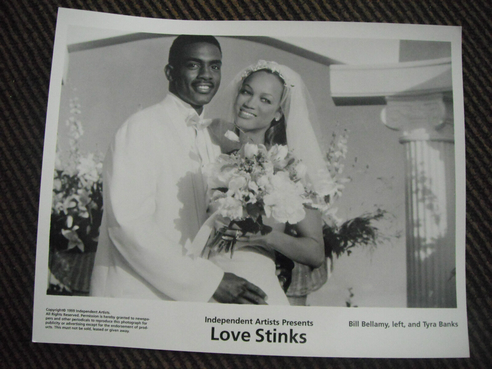 Love Stinks Bellamy Banks 1999 B&W 8x10 Promo Photo Poster painting Original Lobby Card