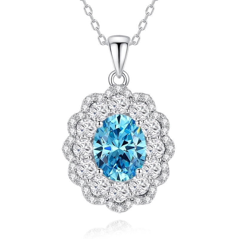 1 Piece 925 Sterling Silver 925 Sterling Silver Oval-cut Lab-Grown Diamond