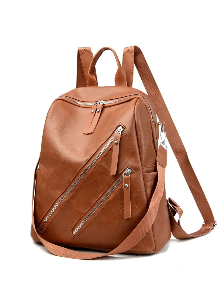 Minimalist Zipper Front Functional Backpack