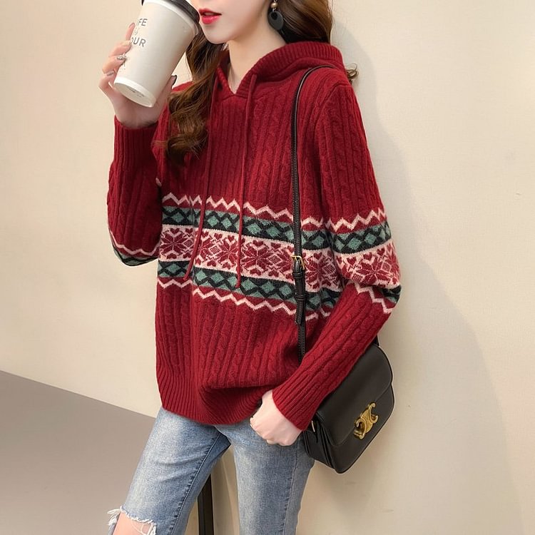 Casual Geometric Shift Sweater