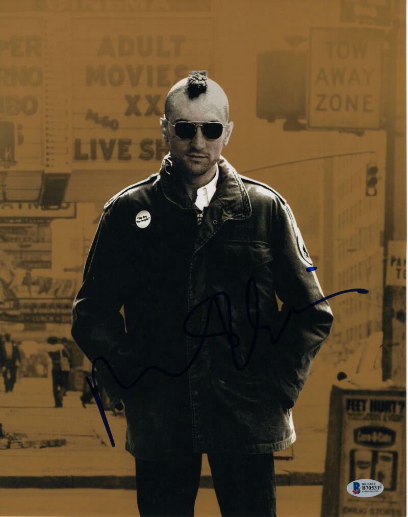 ROBERT DENIRO SIGNED AUTOGRAPH 11x14 Photo Poster painting - TAXI DRIVER, RAGING BULL, BECKETT B