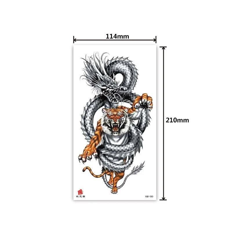 Tattoo Applique Arm Men and Women Small Full Arm Waterproof Tattoo Sticker Symbol Totem Animal Skull Text Tattoo Sticker
