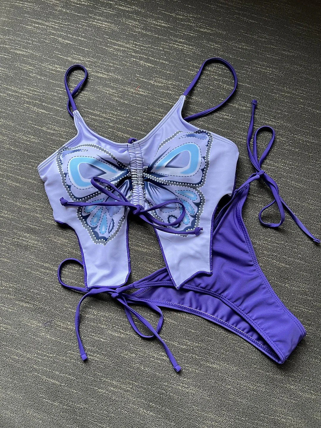 Uveng 2023 New Butterfly Small Fresh Ins Split Bikini