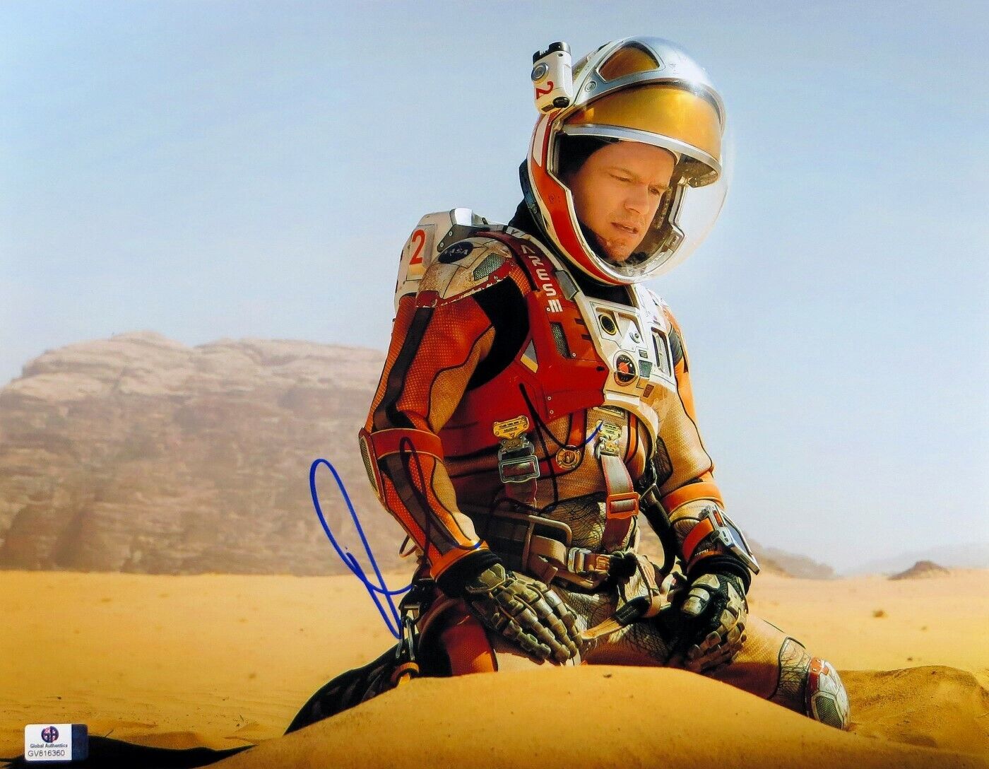 Matt Damon Signed Autographed 11X14 Photo Poster painting The Martian on Knees GV816360