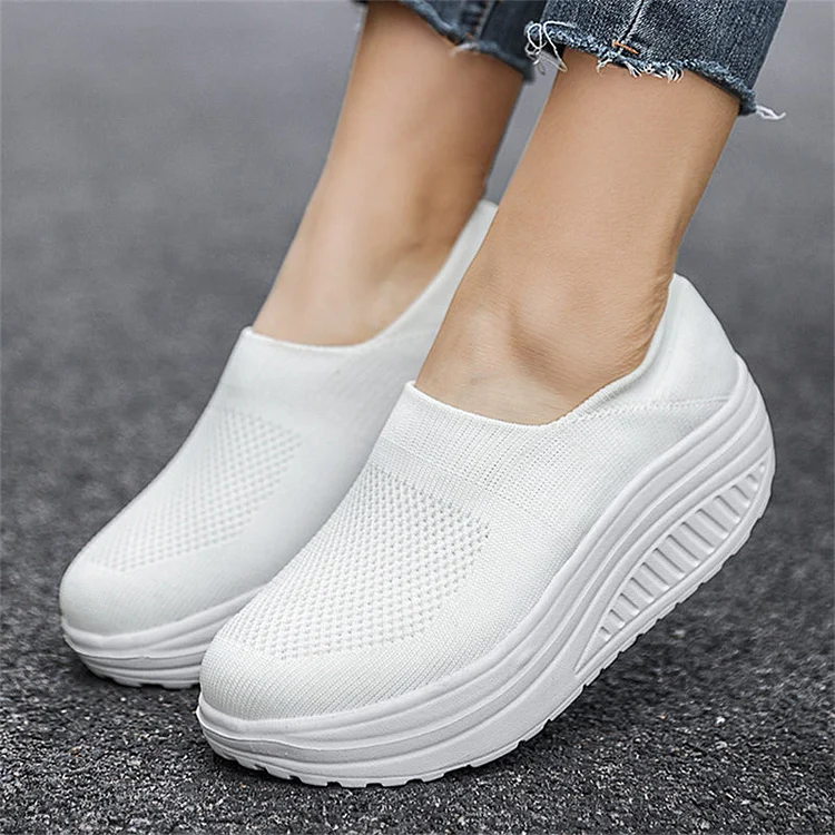 Breathable Solid Color Thick Sole Loafers shopify Stunahome.com