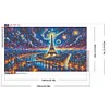 (70*40cm)Eiffel Tower - Full Round Drill Diamond Painting