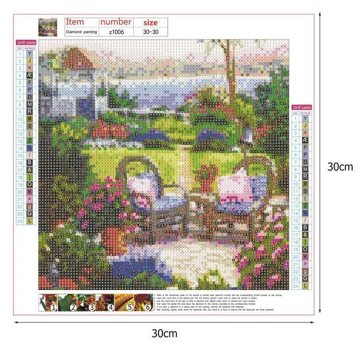 Diamond Painting - Full Round Drill - Rattan Chair(30*30cm)