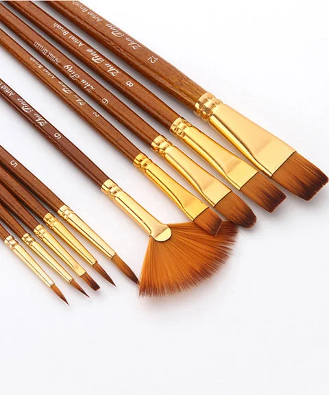 10 Pcs Premium Paint Brush Set-Himinee.com