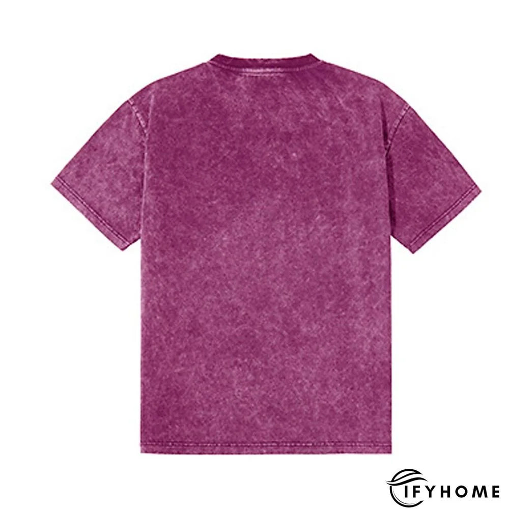 Men's 100% Cotton Acid Wash Shirt Oversized Shirt Plain Crew Neck Sports & Outdoor Daily Short Sleeve Clothing Apparel Fashion Designer Casual | IFYHOME