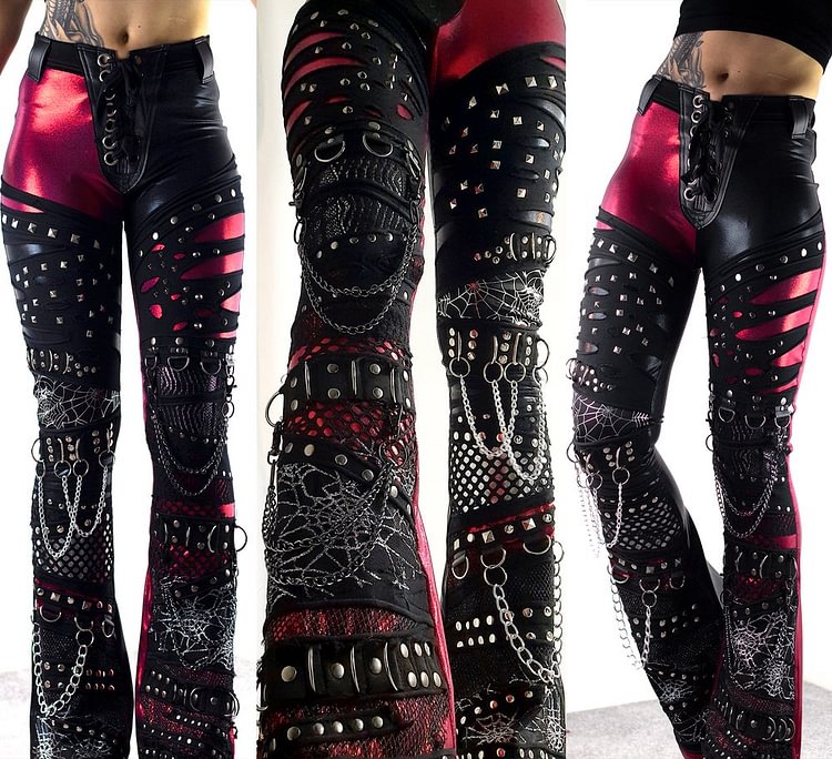 RED/BLACK SPIDERWEB FLARES
