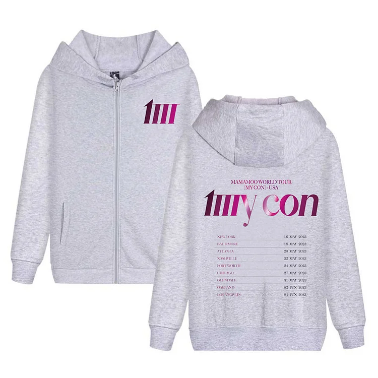 MAMAMOO World Tour MY CON in USA Schedule Zip-Up Hoodie