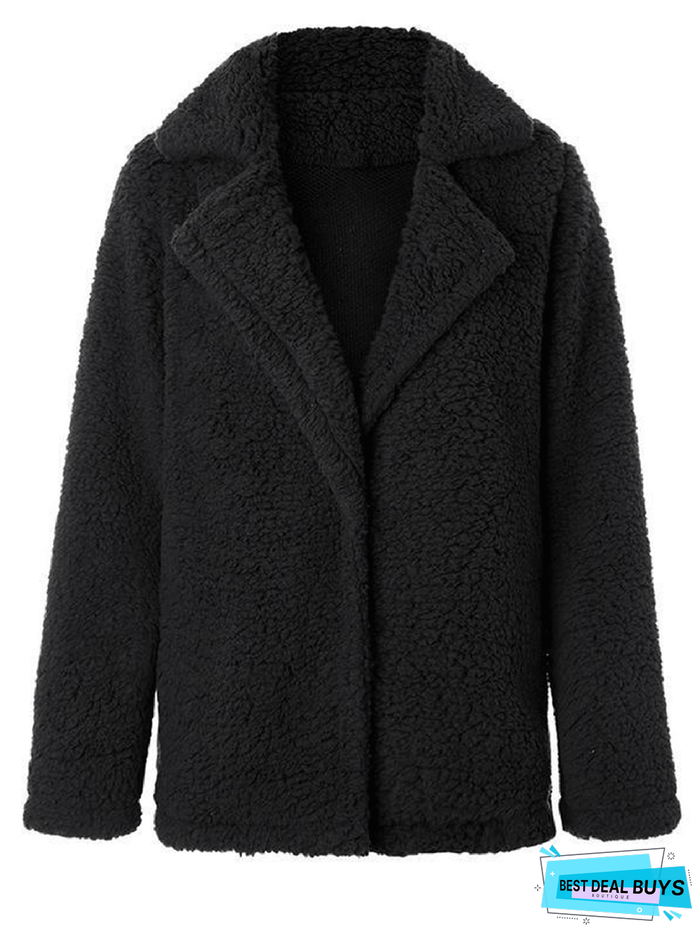 Casual Loosen Plush Lapel Outerwear