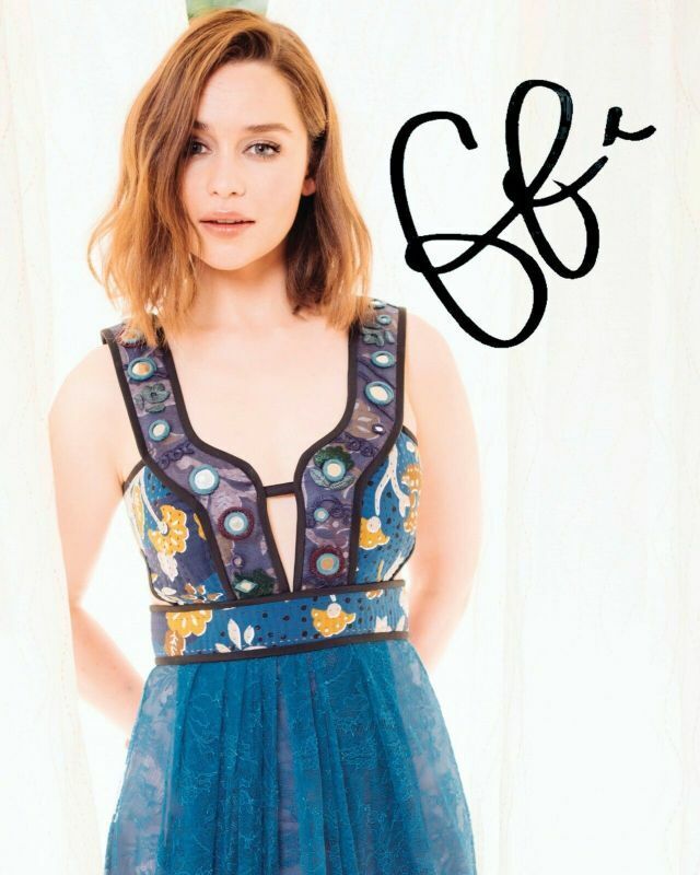 Emilia Clarke Autograph Signed Photo Poster painting Print