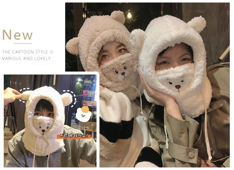 Kawaii Bear Ears Lambswool Hat