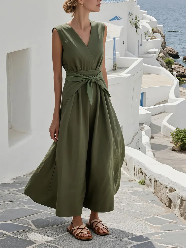 Women's Summer Cross Pleated Dress 