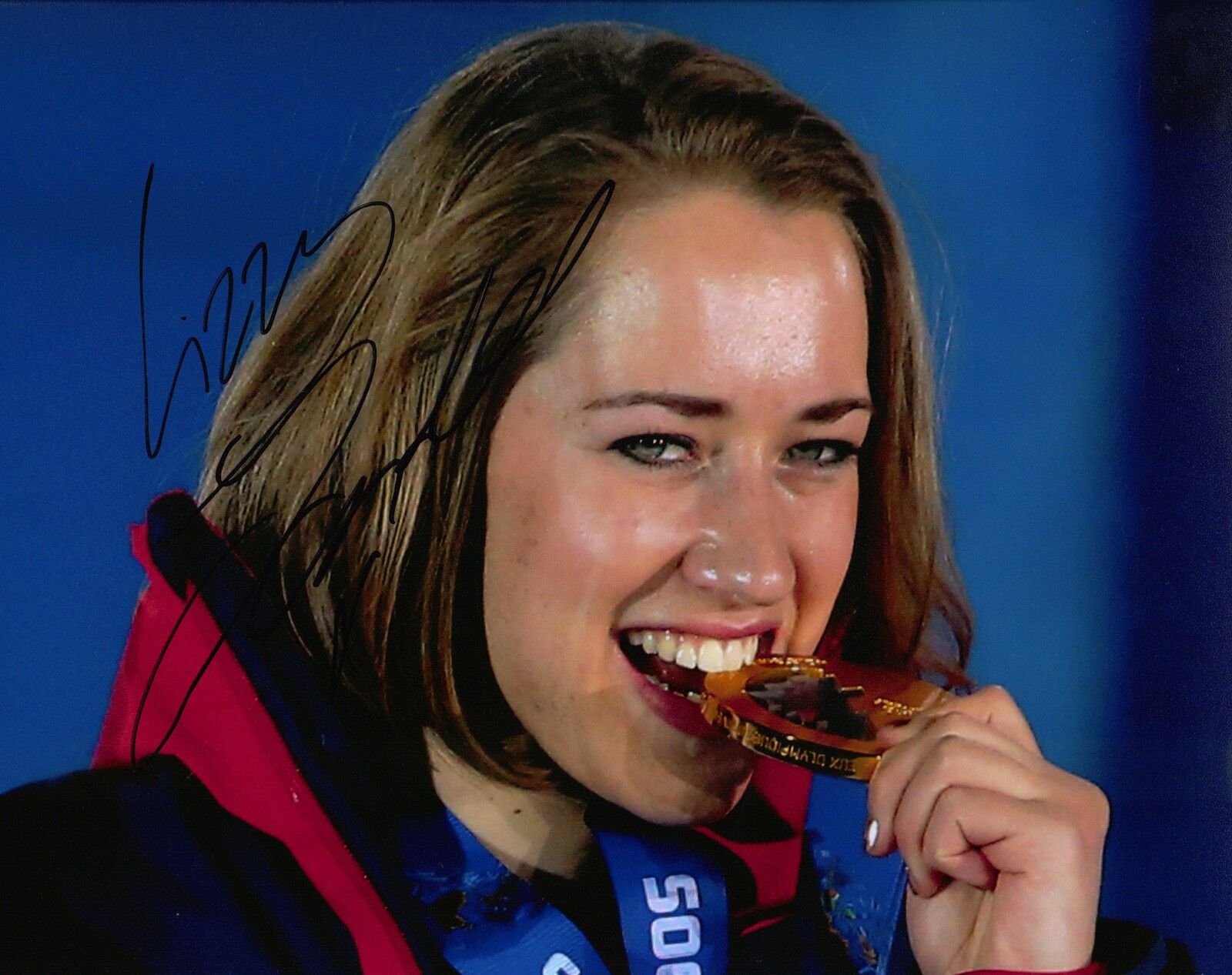 Lizzy Yarnold (Skeleton Racer - Olympic Gold 2014) Signed 10X8 Photo Poster painting AFTAL COA